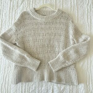 Rails‎ Alpaca/Wool Reagan Sweater Oat Cozy Boho Relaxed Loose Knit Women XS Soft